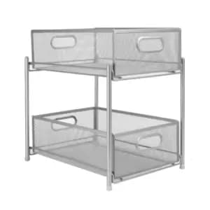 2 Tier Sliding Steel Shelves M&W