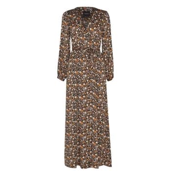 Scotch and Soda Maison Wrap Dress - Brown 0221