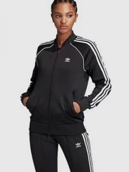 adidas Originals Superstar Track Jacket - Black, Size 16, Women