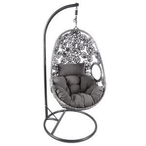 Charles Bentley Floral Rattan Swing Chair