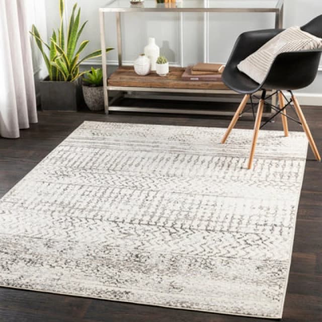 Livabliss Scandi Global Light Grey Makiki Area Rug 150 X 213cm - Easy Care, Non Shedding, Ideal For Living Room & Bedroom