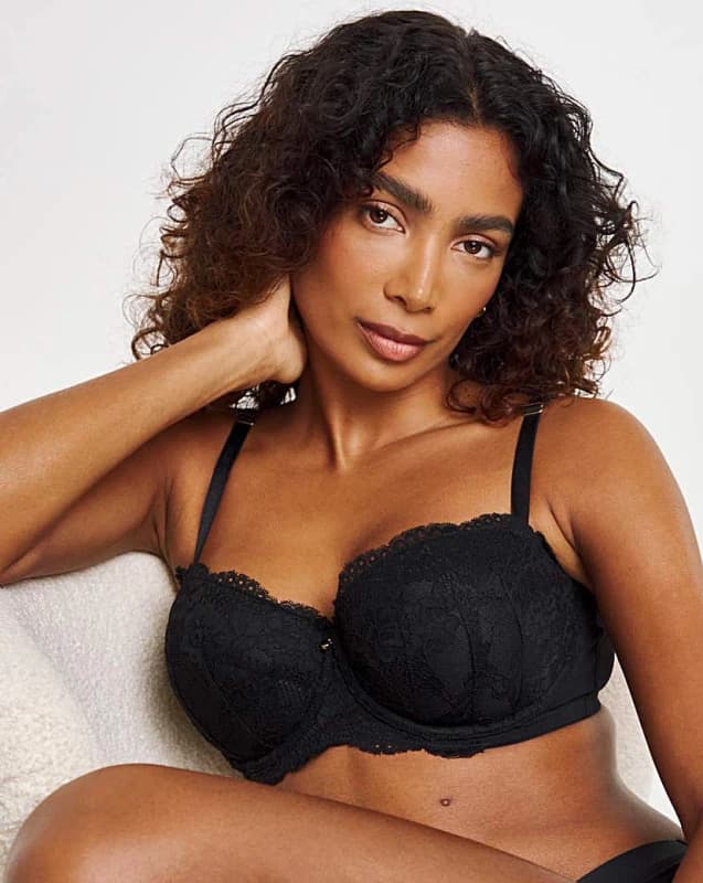 Ann Summers Ann Summers Sexy Lace Balcony Bra Black - Ann Summers - Size: 32E Black Female 32E BB50219