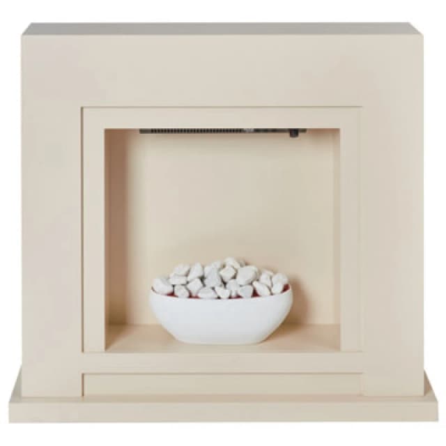 Beliani Electric Fireplace Heater Sahara Beige