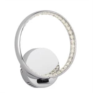Integrated LED 1 Light Indoor Wall Light Chrome