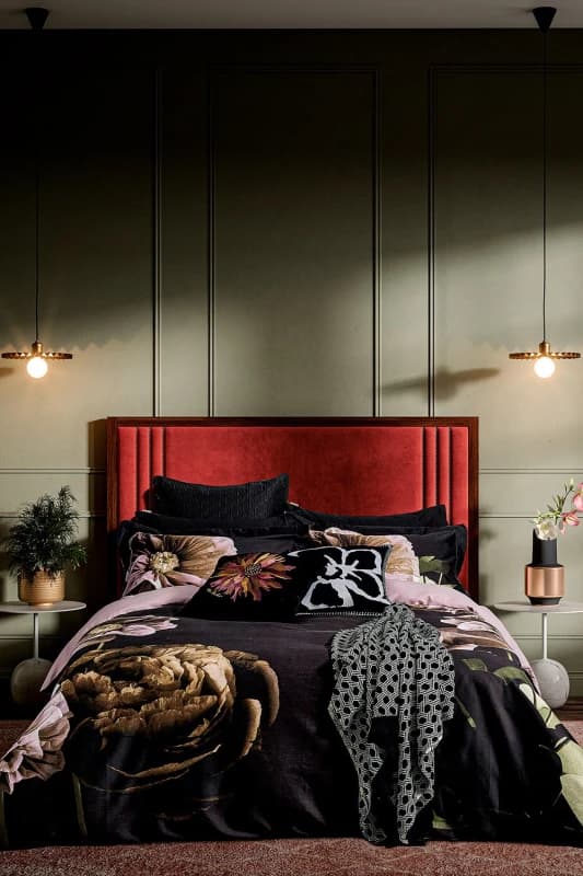 Ted Baker 'Paper Floral' Cotton Duvet Cover Set in Black Size: Double Black Double Unisex 5016709719025