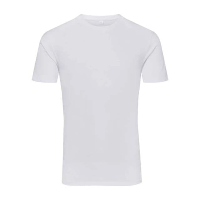TriDri Mens Plain Black T-Shirt in White Size: Small White Male S
