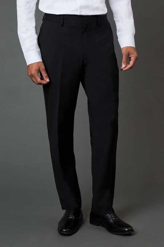 Burton Mens Black Tailored Fit Essential Suit Trousers Black 30S Male BBB03938