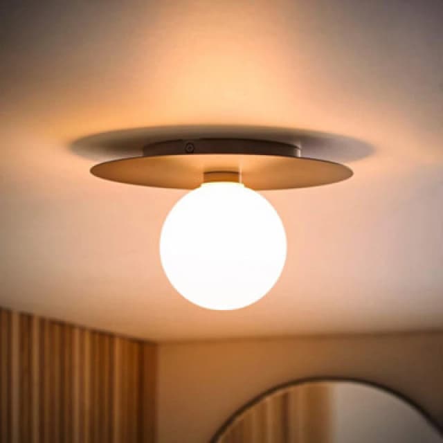 ValueLights ValueLights Darla Frosted Globe IP44 Rated Bathroom Flush Ceiling Light with Bulb in Dark Navy Dark Navy One Size Unisex 5059406070280