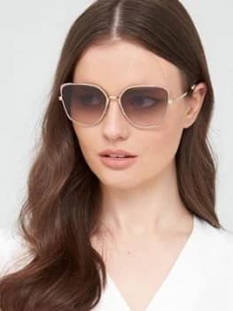 Prada Square Sunglasses - Pale Gold/Matte Pink