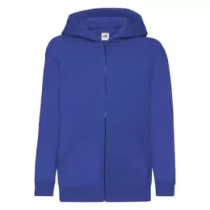Fruit Of The Loom Childrens/Kids Unisex Hooded Sweatshirt Jacket (9-11) (Royal)