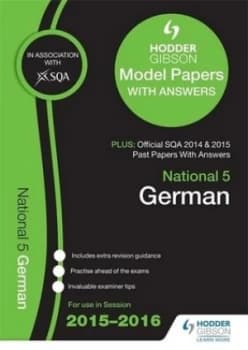 National 5 German 2015/16 Sqa Past and Hodder Gibson Model Papers by Sqa Book