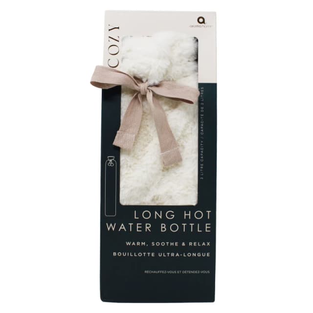 Aroma Home Aroma Home Long Hot Water Bottle - Faux Fur Cream Cream One Size Unisex 5056223152793