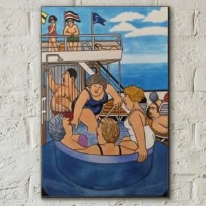 Tile 8x12 Cruising 1 By Beryl Cook Wall Art