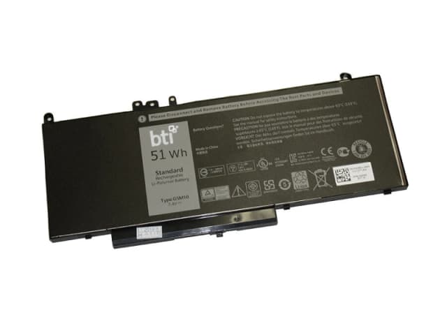 BTI BTI Replacement Battery for Latitude E5450 E5550 replacing OEM part numbers G5M10 0G5M10 8V5GX VMKXM PF59Y 451-BBLK 451-BBLN // 7.4V 6460mAh 51Whr