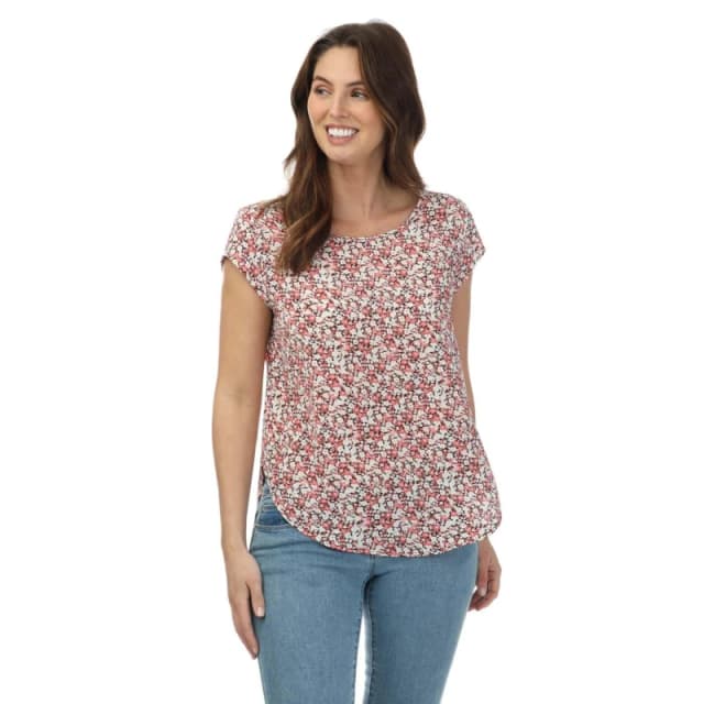 Only Vic Short Sleeve Floral Top - Black 8