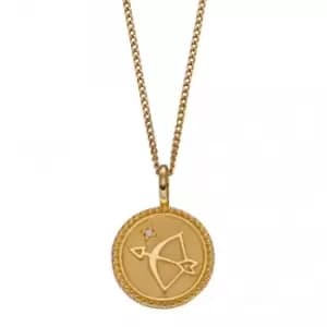 Strength Growth Empowerment Pendant Zirconia Yellow Gold Plating P5004C