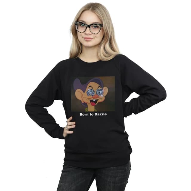 Disney Dopey Born To Dazzle Sweatshirt Black female