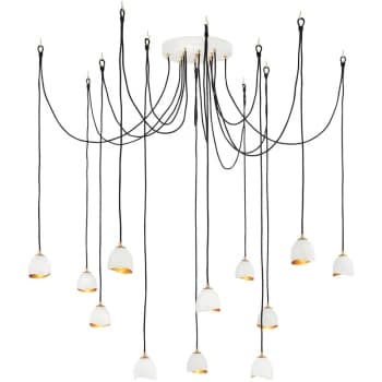 Suspension Nula Coquille blanc / luxe or