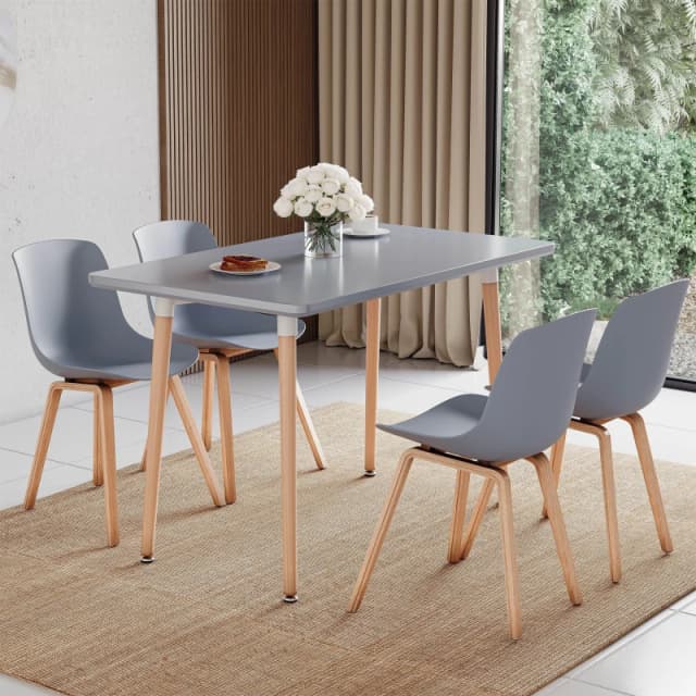 Lassic Vida Designs Batley 4 Seater Square Dining Table Grey unisex 4 Seater