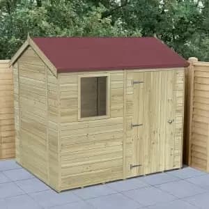 Forest Garden Timberdale 8 x 6ft Reverse Apex Shed with Assembly