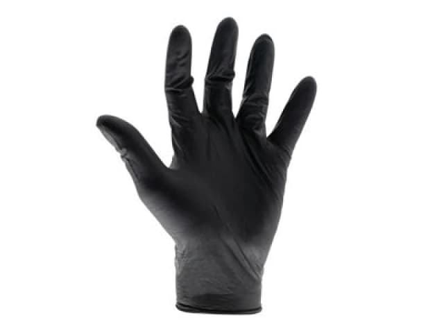 Scan Kg-1101 Black Heavy-Duty Nitrile Disposable Gloves Xl X100 Scaglodnhdxl