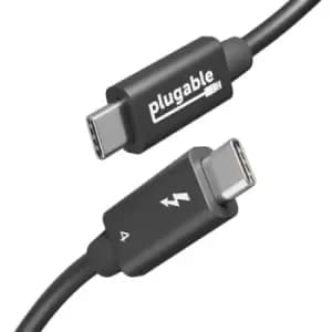 Plugable Technologies Thunderbolt 4 Cable 240W Charging TBT4 Certified 3.3 ft (1M) 40 Gbps
