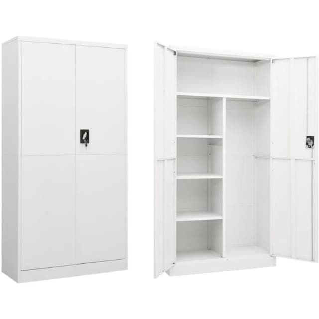VIDAXL Locker Cabinet White 90x40x180cm Steel Vidaxl 8720286564011