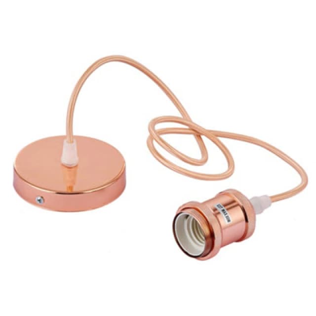 Innoteck Essentials Ceiling E27 Lamp Holder Light Fitting - Rose Gold