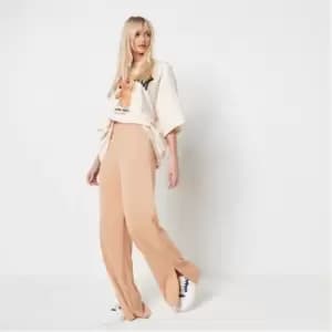 Missguided Split Hem Straight Leg Trousers - Orange
