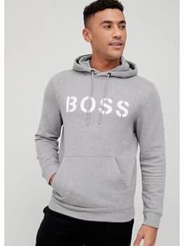 Hugo Boss Wetry Pullover Hoodie Silver Size 2XL Men