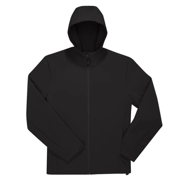 B&C Mens Reset 3 Layer Hooded Soft Shell Jacket in Black Size: XS Black Male XS