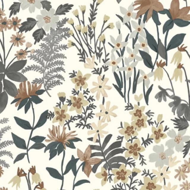 Grandeco Ditsy Floral Agnala Textured Wallpaper, Coco Beige