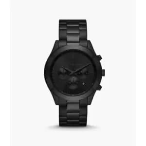 Michael Kors Mens Slim Runway Chronograph Stainless Steel Watch - Black