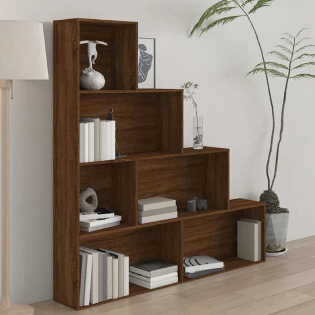 VIDAXL Book Cabinet Brown Oak 155x24x160cm Vidaxl 8720286954119