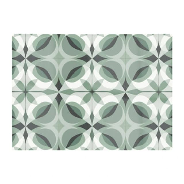 Warren Reed Designer Geometric Green Grey Glass Chopping Board