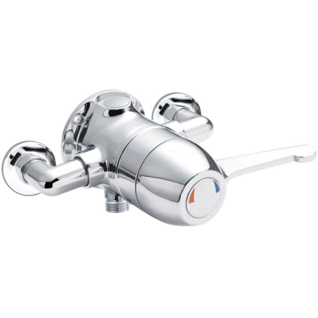 nuie Commercial Exposed Sequential Thermostatic Valve - Chrome, Silver VSQ2