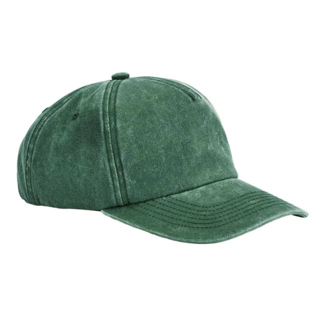 Beechfield Mens Relaxed Vintage Baseball Cap in Bottle Green Bottle Green Male One Size