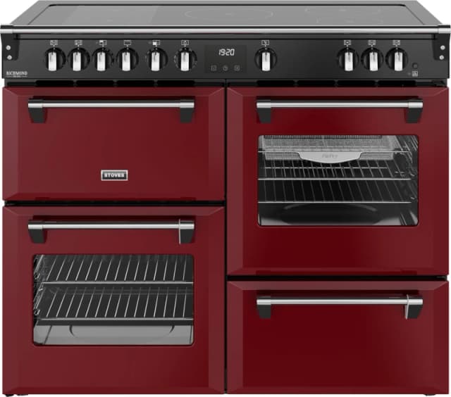 Stoves Richmond Deluxe 110Ei RTY 110cm wide Electric Range Cooker with Induction Hob - Garnet Red - A Rated