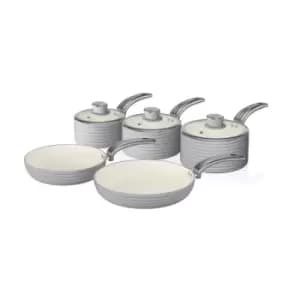 Swan Retro 5 Piece Pan Set Grey