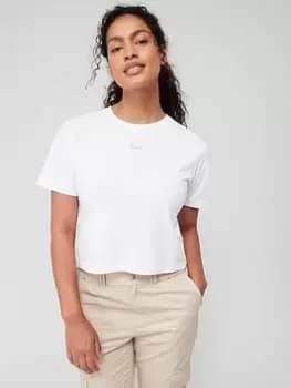 Barbour International Halton Cropped Tee - White, Size 14, Women