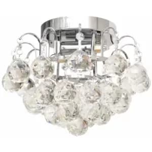Helam Clarisa Ceiling Light Chrome 30cm