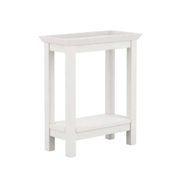 Lemon Pavilion Furniture Cote Indoor Side Table - Wood Variant - L25xW48xH59cm in White White Unisex