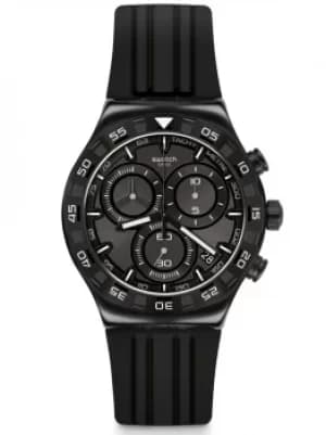 Swatch Mens Teckno Black Chronograph Watch YVB409