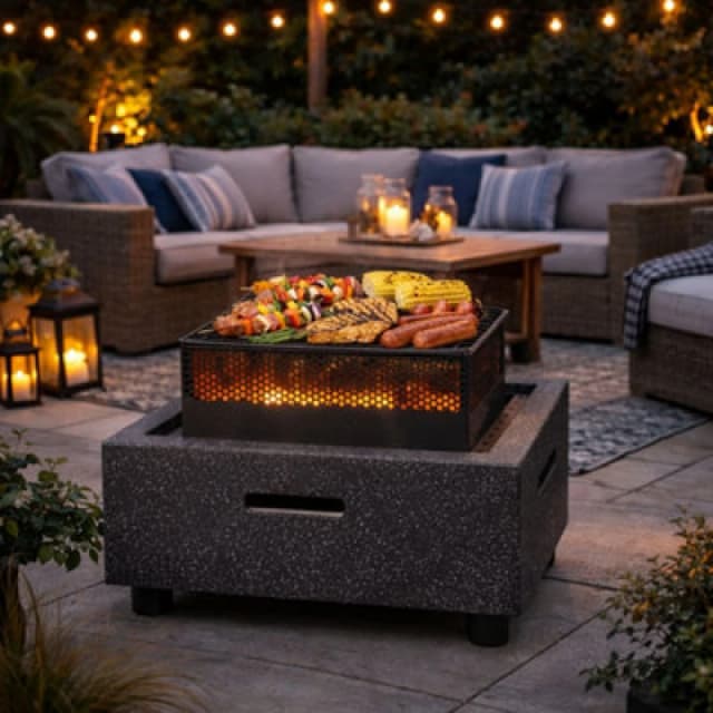Streetwize Square Firepit Fire Pits One Size Grey 39378902000