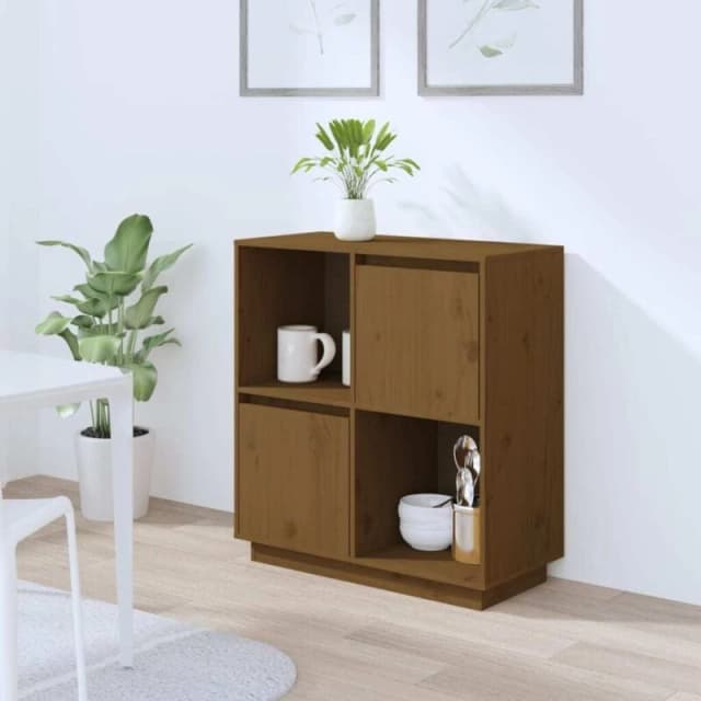 VIDAXL Sideboard Honey Brown 74x35x80cm Solid Wood Pine Vidaxl 8720286923337