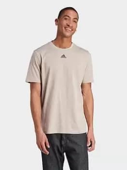 adidas Melange T-Shirt - Beige, Beige, Size L, Men