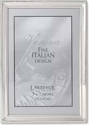 Plain White Silver Promotion Frame 5x7