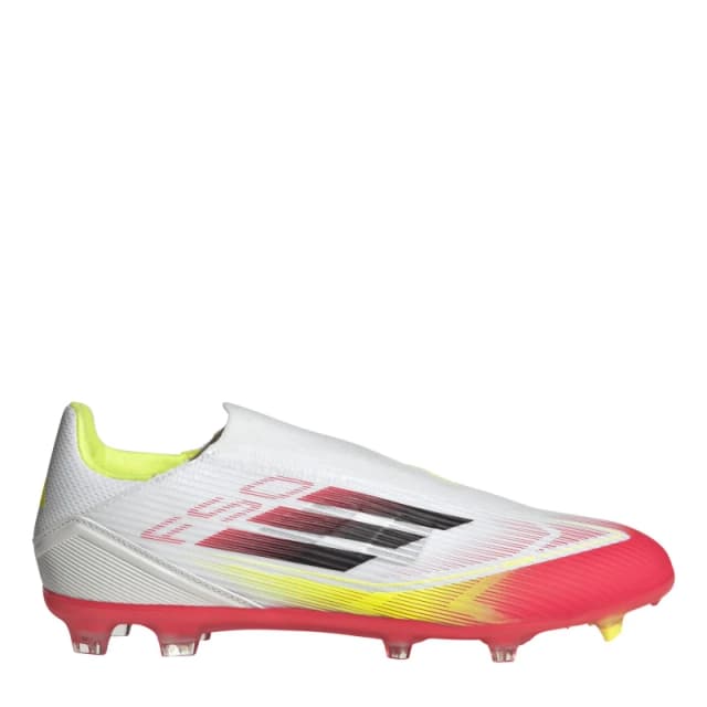 adidas F50 League Laceless Firm Ground Football Boots - White White 11