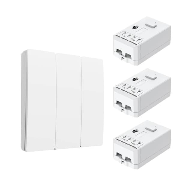 ENER-J Kinetic Wireless 3 Gang Smart Light Switch Kit White 5A WiFi White Unisex