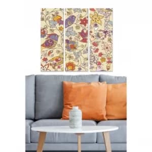 MDF42317167 Multicolor Decorative MDF Painting (3 Pieces)